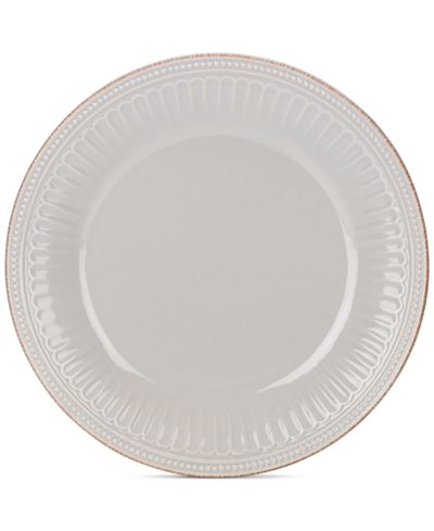 Lenox Dinnerware Stoneware French Perle Groove Dove Grey Dinner Plate ...