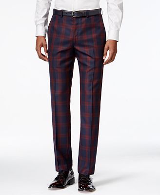 Tallia Men's Big & Tall Plaid Pants - Pants - Men - Macy's