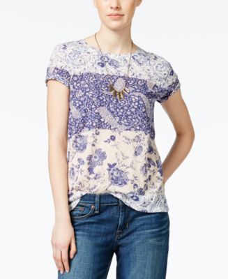 lucky mixed sleeve short shirt brand main