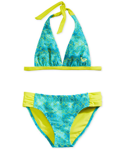 Roxy Little Girls' 2-Pc. Crochet Cutie Bikini Swimsuit - Swimwear ...