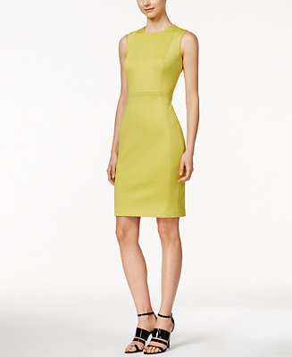 Calvin Klein Scuba Sheath Dress - Dresses - Women - Macy's