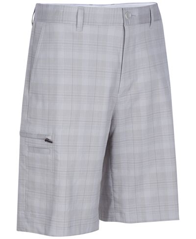 Greg Norman for Tasso Elba Men's Tech Plaid Golf Shorts - Shorts - Men ...