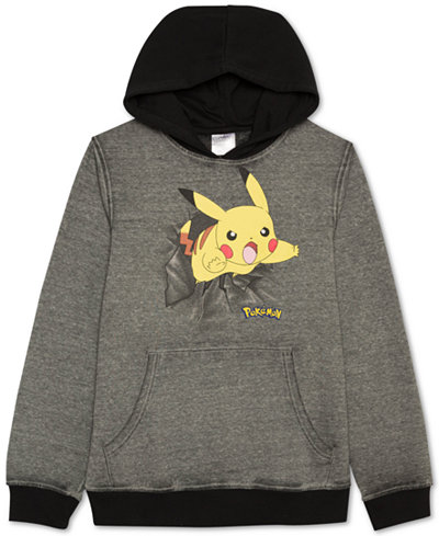 Jem Pokémon Pikachu Pullover Hoodie, Boys (8-20) - Sweaters - Kids ...