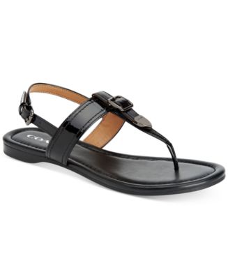 coach women's buckle sandals