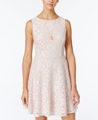 Speechless Juniors&#39; Glittered Lace Dress, Only at Macy&#39;s - Juniors Dresses - Macy&#39;s