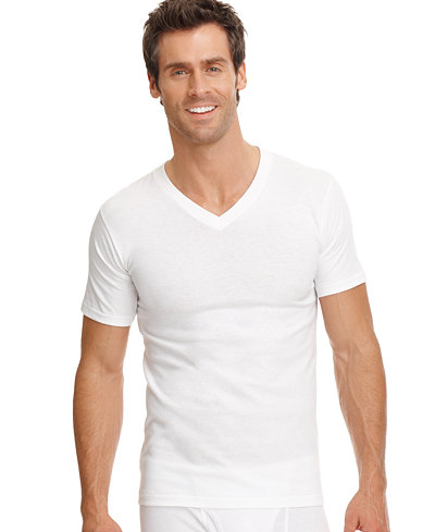 Jockey Men's Underwear, Classic Collection V-Neck Tagless T-Shirt 3 ...