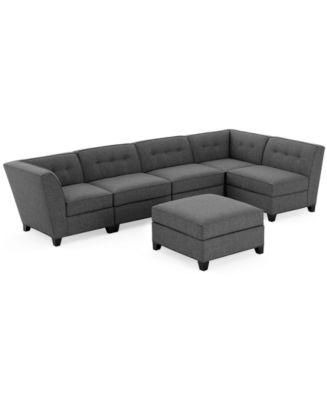 Harper Fabric 6-Piece Modular Sectional Sofa with Ottoman - Sale & Closeout - Furniture - Macy&#39;s