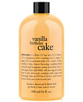 philosophy vanilla birthday cake ultra rich 3-in-1 shampoo, body wash, and bubble bath, 16 oz.