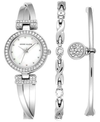 klein anne ak bracelet bangle 24mm accent bracelets crystal stainless steel