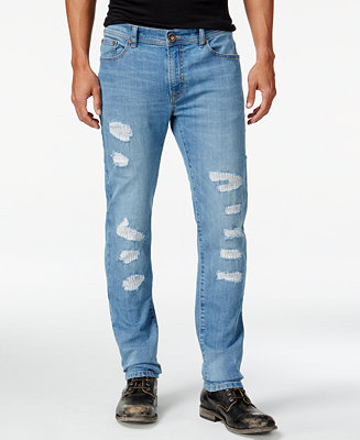 Ring of Fire Men's Torn Skinny Fit Jeans, Only at Macy's - Jeans - Men ...
