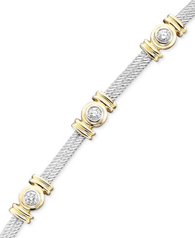 diamond bracelet tone gold 14k ct macys bracelets macy jewelry