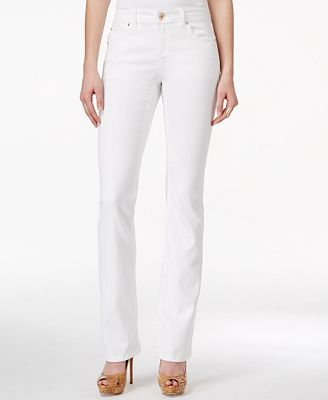 INC International Concepts Bootcut White Denim Wash Jeans, Only at Macy ...