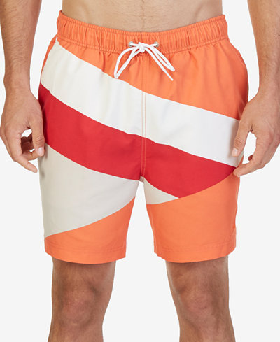 Nautica Men's Coastal Colorblocked Swim Trunks - Swimwear - Men - Macy's