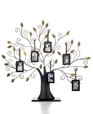 Family Tree  with Set of 6 Hanging  Frames Picture Frames 