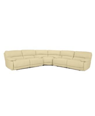 Nina 3-Piece Leather Reclining Sectional - Furniture - Macy's