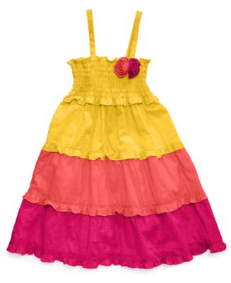 Penelope Mack Girls Dress, Little Girls Tiered Swiss Dot Dress ...