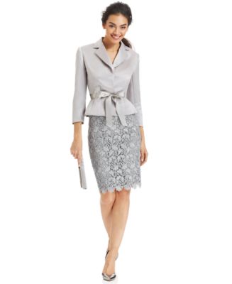 tahari asl white suit