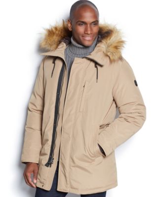michael kors parka mens pink