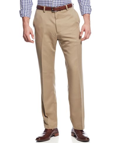 Haggar Microfiber Performance Classic-Fit Dress Pants, Only at Macy's ...