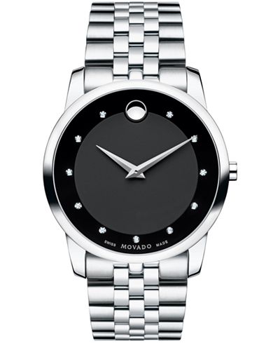movado men's museum classic stainless steel watch