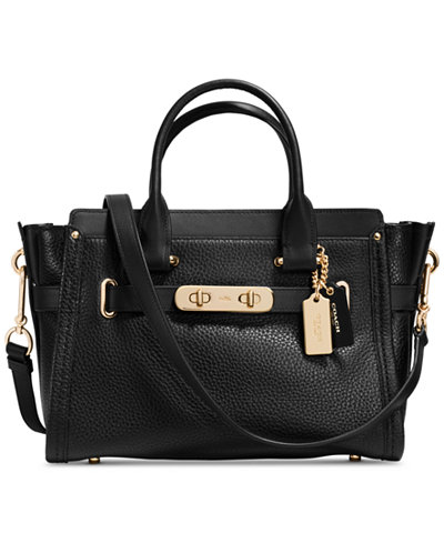 COACH Swagger 27 in Pebble Leather - Handbags & Accessories - Macy&#39;s