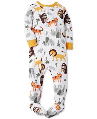 Carter's Toddler Boys' One-Piece Footed Wildlife Animal Pajamas ...