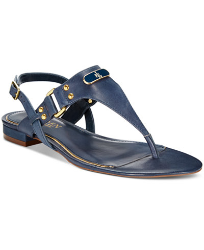Lauren Ralph Lauren Valinda T-Strap Slingback Thong Sandals - Sandals ...
