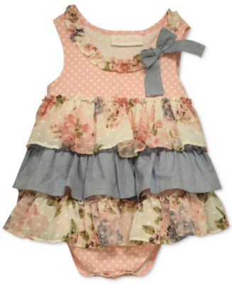 Bonnie Baby Baby Girls' Pink Dot & Ruffle Dress - Dresses - Kids & Baby ...