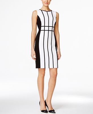 Calvin Klein Colorblocked Sheath Dress - Dresses - Women - Macy's