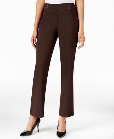 JM Collection Petite Studded Pull-On Pants, Only at Macy's - Sale ...