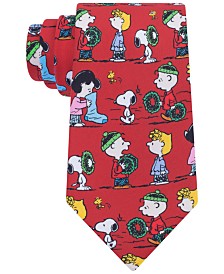 Peanuts Men's Charlie & Snoopy Winter Tie 