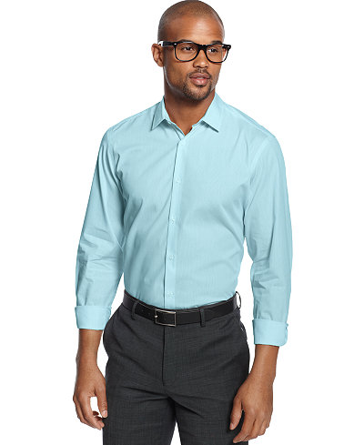 Alfani Slim-Fit Stretch Long-Sleeve Shirt - Casual Button-Down Shirts ...