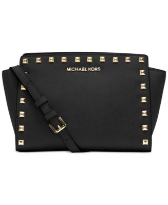 MICHAEL Michael Kors Selma Stud Medium Messenger - Handbags ...