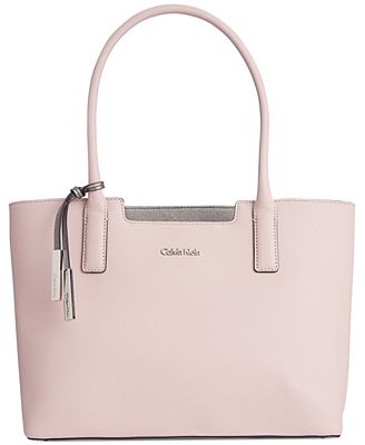 Calvin Klein Saffiano Leather Tote - Handbags & Accessories - Macy's