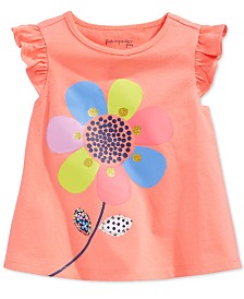 First Impressions Baby Girls' Big Flower T-Shirt, Only at Macy's 