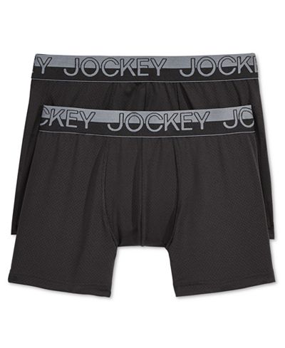 Jockey Men's Tagless Sport Mesh Boxer Briefs, 2 Pack - Underwear ...