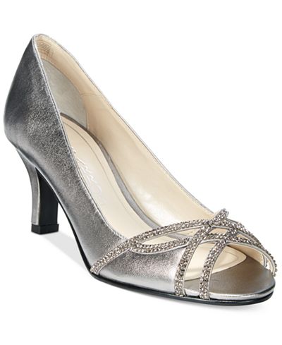 macy's black evening shoes