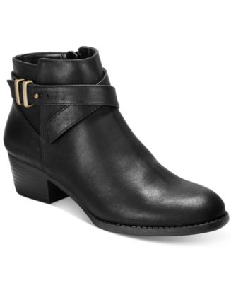 INC International Concepts Women's Herbii Buckle Booties, Only at Macy ...