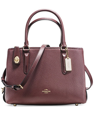 COACH Brooklyn Carryall 28 in Pebble Leather - Handbags & Accessories - Macy&#39;s