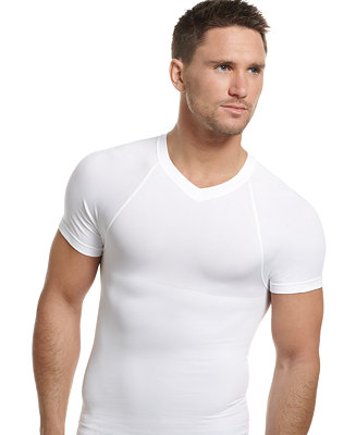 One Flat Jack Men's Underwear, Body Shaper Seamless V Neck T Shirt ...