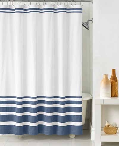 CLOSEOUT! Hotel Collection Gradient Stripe Shower Curtain - Shower