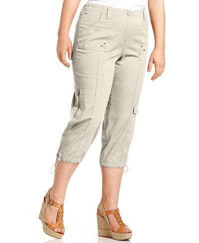 Style & Co. Plus Size Cargo Capri Pants - Pants & Capris - Plus Sizes ...