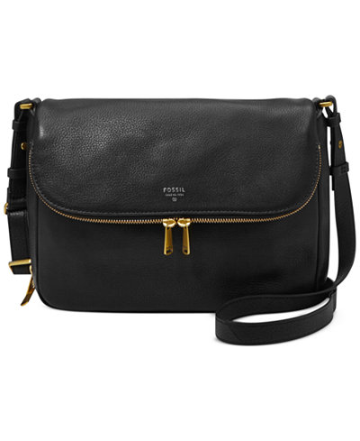 Fossil Preston Leather Flap Shoulder Bag - Handbags & Accessories - Macy's