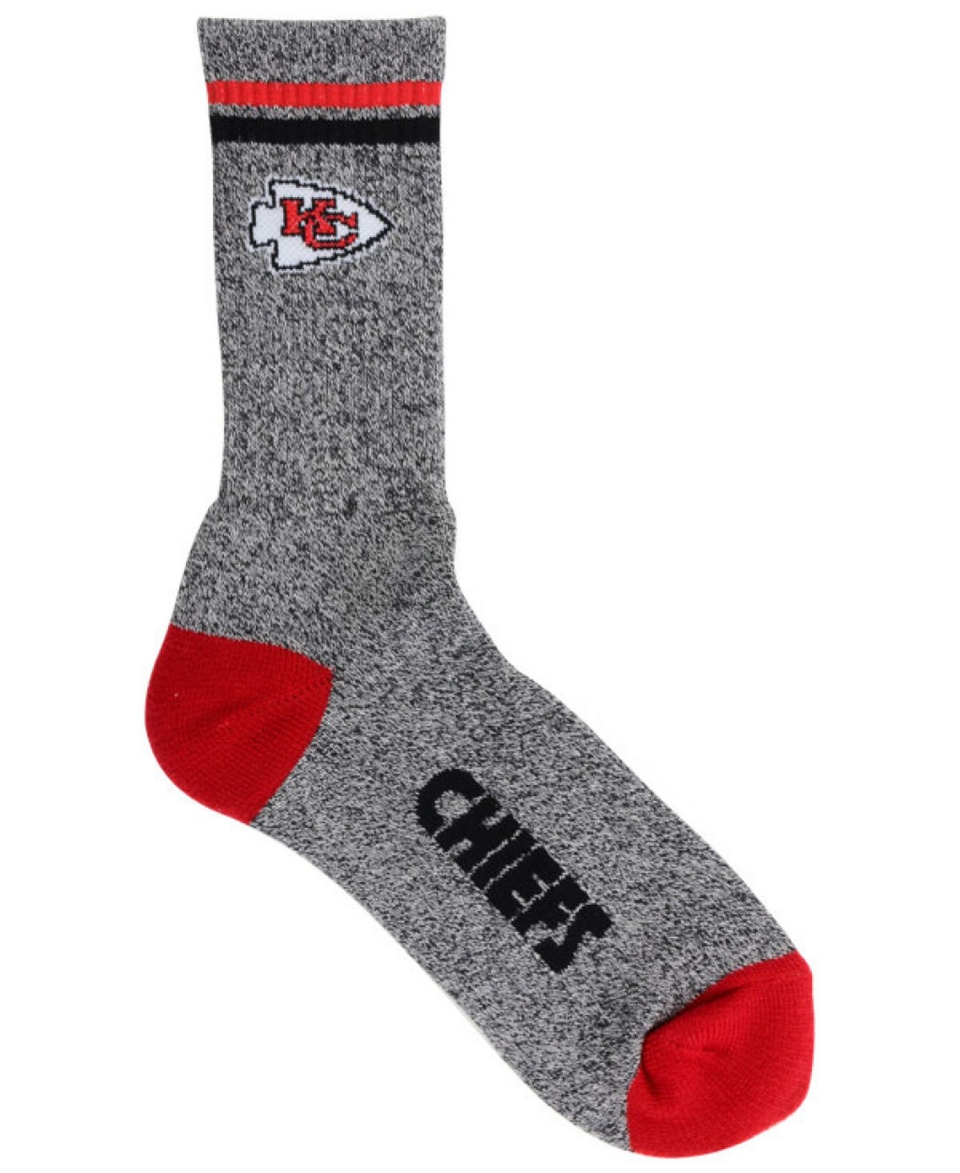 For Bare Feet Kansas City Chiefs Heathered Crew Socks   Sports Fan