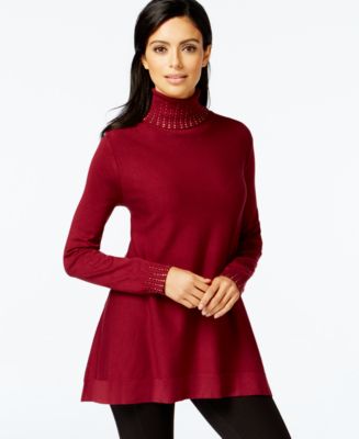 Alfani Embellished Turtleneck Sweater, Only at Macy's - Sweaters ...