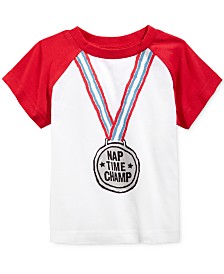 First Impressions Baby Boys' Short-Sleeve Nap Time Champ T-Shirt, Only at Macy's 