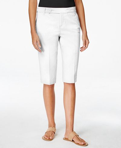 Style & Co. Twill Bermuda Shorts, Only at Macy's - Shorts - Women - Macy's