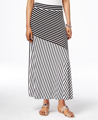 INC International Concepts Striped Maxi Skirt, Only at Macy's - Skirts ...