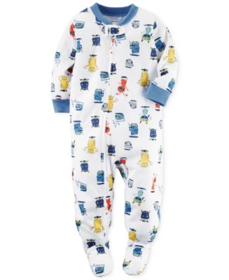 Carter's 1-Pc. Footed Monster Pajamas, Baby Boys' - Pajamas - Kids ...