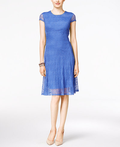 Alfani Petite Lace A-Line Dress, Only at Macy's - Dresses - Women - Macy's